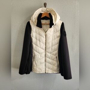 Calvin Klein Performance Women's XL White Black Puffer Coat Jacket Repel Water